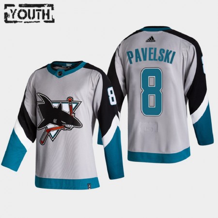 Camisola San Jose Sharks Joe Pavelski 8 2020-21 Reverse Retro Authentic - Criança